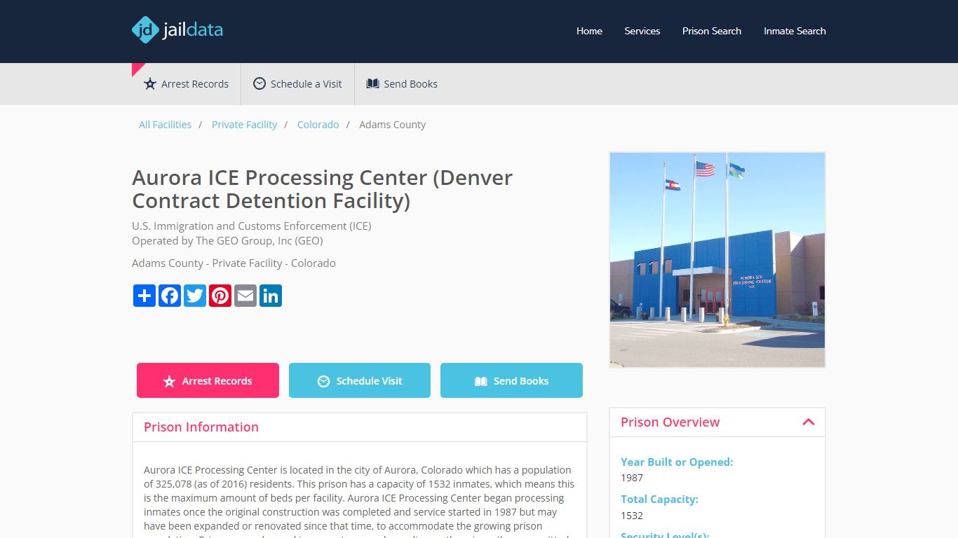 Aurora ICE Processing Center (Denver Contract Detention Facility ...